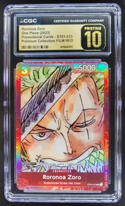 2023 ONE PIECE CCG RORONOA ZORO FILM RED ST01-013 CGC PRISTINE A PT - Image 1