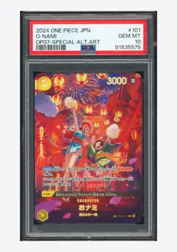 One Piece PSA 10 O-Nami SP Alternate Art 2024 OP06-101 OP-07 Japanese - Image 1