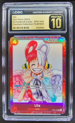 2023 ONE PIECE CCG UTA FILM RED PROMO OP01-005 CGC 10 PRISTINE C PT - Image 1