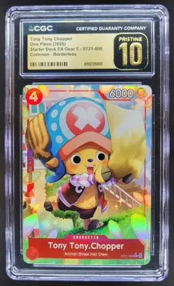 2025 ONE PIECE CCG TONY TONY CHOPPER BORDERLESS ST21-008 CGC 10 PRISTINE C PT - Image 1