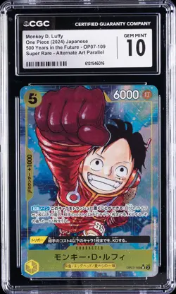 2024 ONE PIECE JPN #OP07-109 MONKEY D. LUFFY CGC 10 GEM MINT - Image 1
