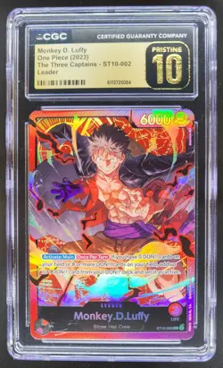 2023 ONE PIECE CCG MONKEY D. LUFFY LEADER ST10-002 CGC 10 PRISTINE A PT - Image 1