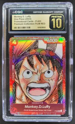 2023 ONE PIECE CCG MONKEY D. LUFFY FILM RED PROMO P-022 CGC 10 PRISTINE C PT - Image 1