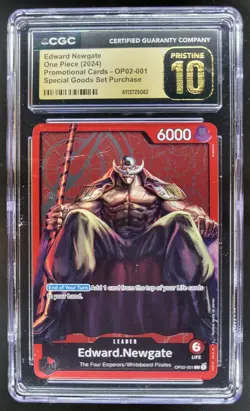 2024 ONE PIECE CCG EDWARD NEWGATE SPECIAL GOODS SET CGC 10 PRISTINE A PT - Image 1