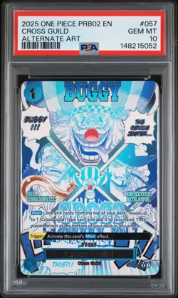 2025 ONE PIECE PRB02 ALTERNATE ART #057 CROSS GUILD PSA 10 - Image 1