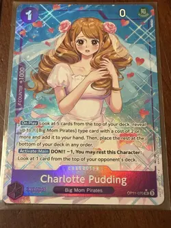 Charlotte Pudding OP11 Alt Art SR + PRB02 SR Cards One Piece Eng. - Image 2