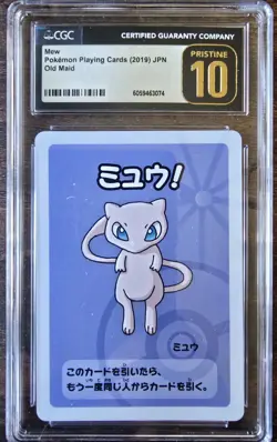 CGC Pristine 10 Mew 2019 Pokemon Old Maid Japanese Playing Card - Image 1