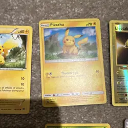 Pokemon TCG Card Lot Pikachu Electabuzz Meowth Diglett Caterpie 15 Holo Foil En… - Image 3