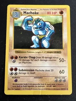 Base Set Vintage Shadowless Pokemon 9 Card Lot - Machoke, Staryu & Weedle - Image 2