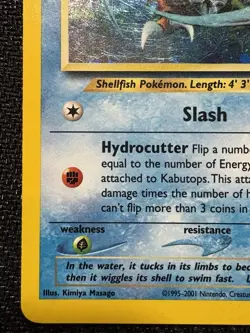 Pokemon TCG Kabutops Neo Discovery Holo Rare 6/75 Vintage WOTC Card - Image 5
