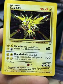 Rocket's Zapdos 15/132 Gym Base Set 2 2000 Holo Vintage Pokemon Card Lot WOTC - Image 3