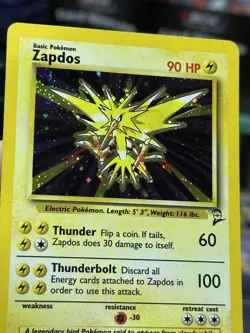 Rocket's Zapdos 15/132 Gym Base Set 2 2000 Holo Vintage Pokemon Card Lot WOTC - Image 4