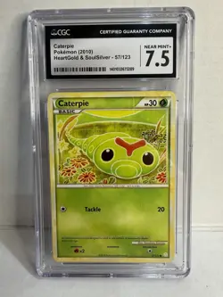 Pokemon Caterpie 57/123 HeartGold SoulSilver CGC NM+ 2010 Graded Card - Image 1