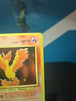Pokemon card TCG Moltres No.146 Holo Rare Old Back Fossil 1997 Japanese - Image 4