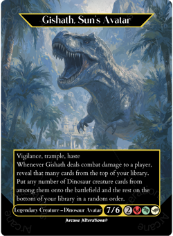 Gishath, Sun's Avatar - Full Art Altered Art Custom Proxy Cards - Image 1