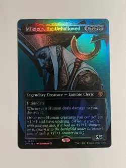 MTG Mikaeus, the Unhallowed CMM Borderless Foil Near Mint Never Played - Image 1