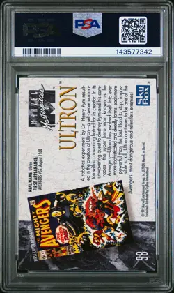 1992 MARVEL MASTERPIECES #98 ULTRON PSA 8 - Image 2