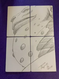 MTG Magic Cephalid Constable Signed Artist Proof Set W/Sketch X4 10th Ed Pollack - Image 2