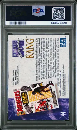 1992 MARVEL MASTERPIECES #44 KANG PSA 8 - Image 2