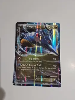 Pokemon TCG Kingdra EX XY Fates Collide 73/124 Ultra Holo Rare Card Nm Jumbo - Image 1