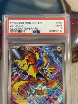 Zeraora Pokemon 151/142 - Illustration Rare - Stellar Crown - PSA 9 - Image 3