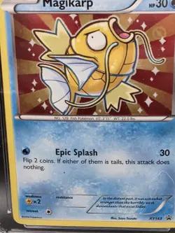 DOUBLE ERROR Magikarp XY143 Black Star Promo Cosmos Holo 2016 Printer Hickey - Image 4