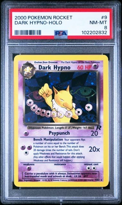 Dark Hypno Holo 2000 Pokemon Team Rocket #9 PSA 8 NM-MT Vintage - Image 1