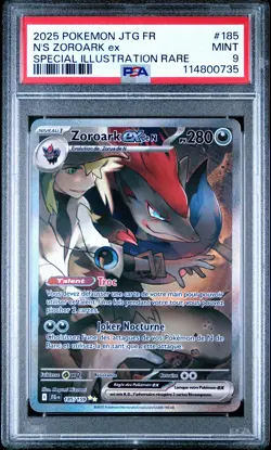2025 POKEMON FRENCH JOURNEY TOGETHER SPECIAL ILLUSTRATION N'S ZOROARK EX PSA 9 - Image 1