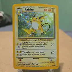 Pokemon Vintage Raichu Base Set 14/102 Holo 1999-2000 Base Set Holo Rare LP - Image 1