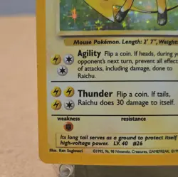 Pokemon Vintage Raichu Base Set 14/102 Holo 1999-2000 Base Set Holo Rare LP - Image 5