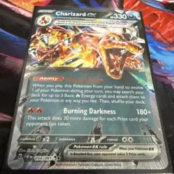 Pokemon Charizard EX Ultra Rare Holo 054/091 PAF 330HP Ability Card - Image 2