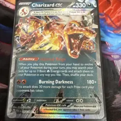Pokemon Charizard EX Ultra Rare Holo 054/091 PAF 330HP Ability Card - Image 3