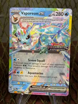 VAPOREON ex 023/131 Surprise Box Stamped ~ Pokemon TCG: Prismatic Evolutions - Image 1
