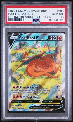 2022 Pokemon Black Star Promo Charizard V Full Art #260 PSA 10 Ultra-Prem. Coll. - Image 1