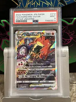 POKEMON 2022 CHARIZARD VSTAR UNIVERSE HOLO #212 PSA MINT 9 - Image 1