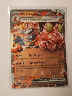 Pokemon Twilight Masquerade Magcargo 2024 Double Rare EX Foil Card 29/167 - Image 1