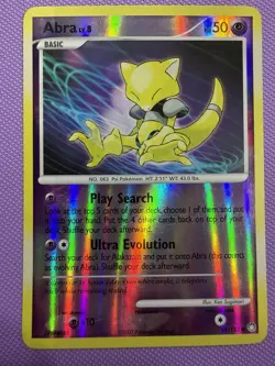 Pokemon TCG Abra LV.8 Reverse Holo Card 69/123 Mysterious Treasures MP - Image 1
