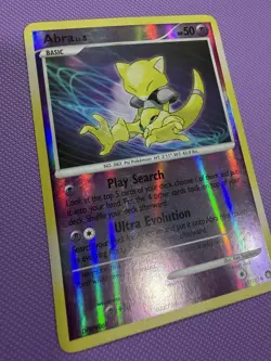 Pokemon TCG Abra LV.8 Reverse Holo Card 69/123 Mysterious Treasures MP - Image 2