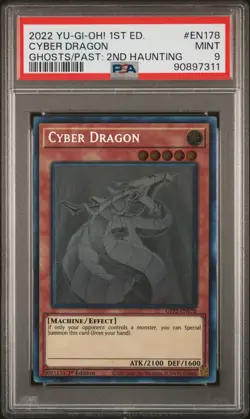 Cyber Dragon GFP2-EN178 Ghost Rare 1st Edition Yugioh PSA 9 *311 - Image 1