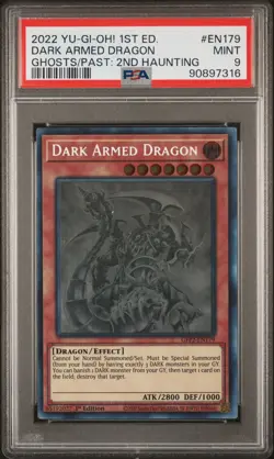 Dark Armed Dragon GFP2-EN179 Ghost Rare 1st Edition Yugioh PSA 9 *316 - Image 1