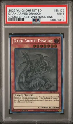 Dark Armed Dragon GFP2-EN179 Ghost Rare 1st Edition Yugioh PSA 9 *317 - Image 1