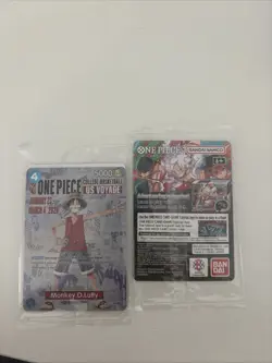 Bandai Namco One Piece US Voyage Foil Promo Lot 2x Monkey D. Luffy English - Image 3