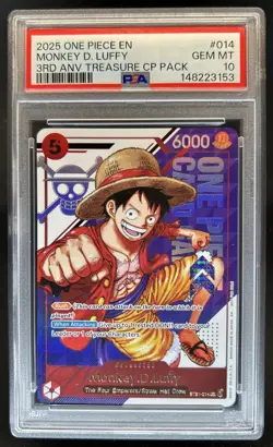 2025 One Piece 3rd Anniversary Treasure CP Pack Monkey D Luffy #ST21-014 PSA 10 - Image 1