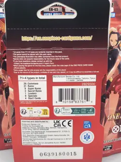 One Piece TCG Heroines Edition (EB-03) Booster Pack Lot of 10 - Image 3