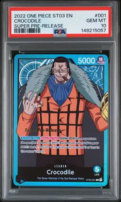 2022 ONE PIECE STARTER DECK ST03-THE SEVEN WARLORDS OF THE SEA CROCODILE PSA 10 - Image 1
