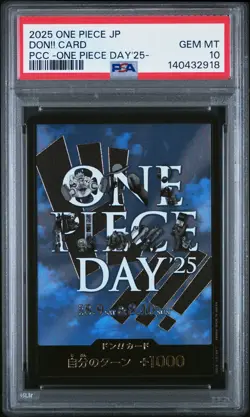 2025 ONE PIECE JPN PREM CARD COLL -ONE PIECE DAY'25- DON!! CARD PSA 10 - Image 1