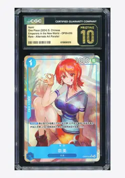 One Piece CGC 10 PRISTINE Nami R Alternate Art 2024 OP09-050 OP-09 Chinese - Image 1