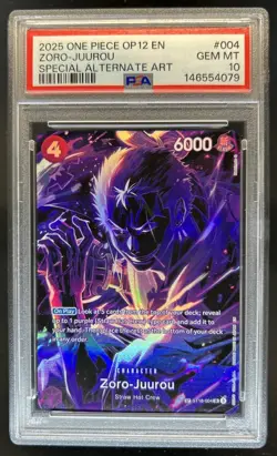 2025 One Piece Legacy of the Master Zoro-Juurou Special Alt Art #ST18-004 PSA 10 - Image 1