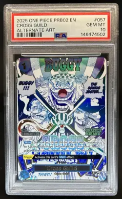 2025 One Piece The Best V2 Cross Guild Alt Art #OP09-057 PSA 10 - Image 1