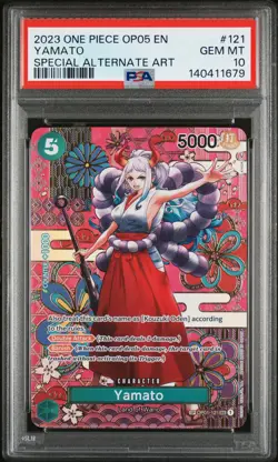 2023 ONE PIECE OP05-AWAKENING OF THE NEW ERA SPECIAL ALTERNATE ART YAMATO PSA 10 - Image 1